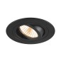Preview: SLV 1007404 NEW TRIA 75, LED Deckeneinbauleuchte, 3000K, 38° rund schwarz