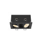 Preview: SLV 1007559 KADUX, LED Deckeneinbauleuchte, double, 3000K, 38°, quadratisch, schwarz