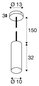 Preview: SLV ENOLA, Pendelleuchte, Pendellänge 150cm, E27, 1x max. 50W, matt gold 1008134