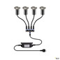 Preview: SLV 1008841 TRAIL-LITE® 60, 4er Set, Bodeneinbauleuchten, 3000K, IP67, rund, edelstahl / aluminium