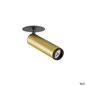 Preview: SLV 1009091 GRIP! M, Deckeneinbauleuchte, PHASE, 3000 K, 42°, IP20, zylindrisch, gold / schwarz