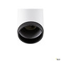 Preview: SLV 1009092 GRIP! L, SPOT CL, single, QPAR51, Deckenaufbauleuchte, zylindrisch, 1 x max. 6 Watt, weiß / schwarz