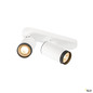 Preview: SLV 1009096 GRIP! L, SPOT CL, double, QPAR51, Deckenaufbauleuchte, zylindrisch, 2 x max. 6 Watt, weiß /schwarz