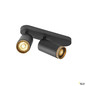Preview: SLV 1009097 GRIP! L, SPOT CL, double, QPAR51, Deckenaufbauleuchte, zylindrisch, 2 x max. 6 Watt, schwarz / gold