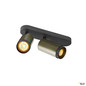 Preview: SLV 1009098 GRIP! L, SPOT CL, double, QPAR51, Deckenaufbauleuchte, zylindrisch, 2 x max. 6 Watt, bronze / schwarz