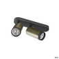 Preview: SLV 1009098 GRIP! L, SPOT CL, double, QPAR51, Deckenaufbauleuchte, zylindrisch, 2 x max. 6 Watt, bronze / schwarz