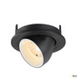 Preview: SLV 1009383 NUMINOS® GIMBLE S, Deckeneinbauleuchte, 2700 K, 40°, IP20, rund, schwarz / weiß