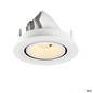 Preview: SLV 1009389 NUMINOS® GIMBLE S, Deckeneinbauleuchte, 2700 K, 20°, IP20, rund, weiß