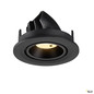 Preview: SLV 1009397 NUMINOS® GIMBLE S, Deckeneinbauleuchte, 3000 K, 20°, IP20, rund, schwarz