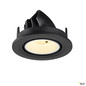 Preview: SLV 1009398 NUMINOS® GIMBLE S, Deckeneinbauleuchte, 3000 K, 20°, IP20, rund, schwarz / weiß