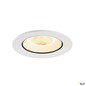 Preview: SLV 1009731 NUMINOS® GIMBLE L, Deckeneinbauleuchte, 3000 K, 20°, IP20, rund, weiß