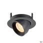 Preview: SLV 1010026 NUMINOS® GIMBLE XS, Deckeneinbauleuchte, 2700 K, 20°, IP20, rund, schwarz