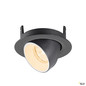 Preview: SLV 1010027 NUMINOS® GIMBLE XS, Deckeneinbauleuchte, 2700 K, 20°, IP20, rund, schwarz / weiß