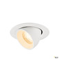 Preview: SLV 1010039 NUMINOS® GIMBLE XS, Deckeneinbauleuchte, 2700 K, 40°, IP20, rund, weiß