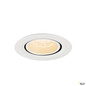 Preview: SLV 1010039 NUMINOS® GIMBLE XS, Deckeneinbauleuchte, 2700 K, 40°, IP20, rund, weiß