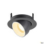 Preview: SLV 1010051 NUMINOS® GIMBLE XS, Deckeneinbauleuchte, 3000 K, 55°, IP20, rund, schwarz / weiß