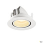 Preview: SLV 1010060 NUMINOS® GIMBLE XS, Deckeneinbauleuchte, 3000 K, 55°, IP20, rund, weiß