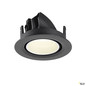Preview: SLV 1010063 NUMINOS® GIMBLE XS, Deckeneinbauleuchte, 4000 K, 20°, IP20, rund, schwarz / weiß