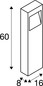 Preview: SLV 1010204 QUAD PRO 60, Stehleuchte, DALI, 2200 K, IP65, rechteckig, anthrazit