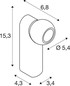 Preview: SLV 1010302 DYSKO, CW, Single, Phase, Wand- und Deckenaufbauleuchte, 2700K, 6.7W, 36°, schwarz