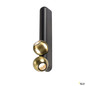 Preview: SLV 1010306 DYSKO, Wand- und Deckenaufbauleuchte, double, PHASE, 2700K, 13 W, 36°, schwarz / gold