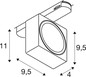 Preview: SLV 1010840 EURO CUBE 2 M, 3-Phasen Spot, rechteckig, 3000K, 14W, Phase, 40°, weiß / schwarz