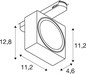 Preview: SLV 1010851 EURO CUBE 2 L, 3-Phasen Spot, rechteckig, 4000K, 21W, Phase, 40°, schwarz