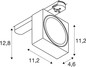 Preview: SLV 1010855 EURO CUBE 2 L, 3-Phasen Spot, rechteckig, 4000K, 21W, DALI 2, 40°, schwarz