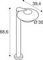 Preview: SLV 1011024 SEJERO 90, Pole, Stehleuchte, IP65, E27, beige