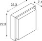 Preview: SLV 1011262 AINOS SLIDE WL, Wandaufbauleuchte, eckig, Sensor, 2700/3000K, 11.5W, IP65, schwarz
