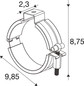 Preview: SLV 1011505 TUBULAR P, Surface Mounting Bracket/Rubber 2PCS. SLVtec