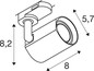 Preview: SLV 1011763 BIMA 2.0, 3-Phasen Spot, Single, QPAR51, schwarz