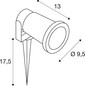 Preview: SLV 1012008 BIG NAUTILUS Lamp Set, Spike, Erdspiessleuchte, inkl. PAR16 GU10, Phase, 4000K, 150cm Anschlusskabel, IP44/IP65, schwarz