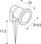 Preview: SLV 1012009 NAUTILUS Lamp Set, Spike, Erdspiessleuchte inkl. PAR16 GU10, Phase, 2700K, 150cm Anschlusskabel, IP44/IP65, grau