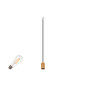 Preview: SLV 1012024 FITU Lamp Set, PD, Ribbed, Deckenrosette, Pendelleuchte, E27, 2700K, Phase, 320°, gold