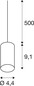 Preview: SLV 1012032 FITU Lamp Set, PD, 1-Phasen Pendelleuchte, E27, 2700K, Phase, 320°, schwarz