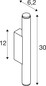 Preview: SLV 1012175 GRIP! S, WL, Phase, UP/DOWN, Wandaufbauleuchte, 2700K, 12W, 29°, schwarz / goldfarben