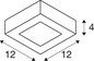 Preview: SLV 1012214 SENSER 2.0 12, CW, eckig, Phase, Wand- und Deckenaufbauleuchte, 3000K / 4000K, 7.2W, 90°, weiß