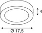 Preview: SLV 1012215 SENSER 2.0 18, CW, rund, Phase, Wand- und Deckenaufbauleuchte, 3000K / 4000K, 14W, 90°, weiß