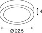 Preview: SLV 1012225 SENSER 2.0 24, CW, rund, DALI, Wand- und Deckenaufbauleuchte, 3000K / 4000K, 23W, 90°, weiß