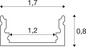 Preview: SLV 1012336 LEDSTRIP Profil Aufbau flach, S, schwarz