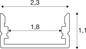 Preview: SLV 1012339 LEDSTRIP Profil Aufbau flach, weiß