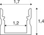 Preview: SLV 1012478 LEDSTRIP Set, Profil Aufbau + Diffusor 5*1M, S, weiß