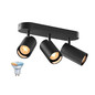 Preview: SLV 1012508 ASTO TUBE Smart Set, CW, Triple, GU10, PAR16, ZIGBEE, TW, Wand- und Deckenaufbauleuchte, schwarz