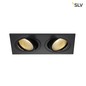 Preview: SLV 113890 NEW TRIA 2 DL SQUARE Set Downlight mattschwarz 2x6W 38° 2700K inkl. Treiber Clipf.