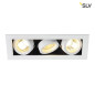 Preview: SLV 115531 KADUX 3 GU10 Downlight eckig mattweiss max. 3x50W