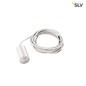 Preview: SLV 132691 FITU Pendelleuchte A60 rund weiß 5m Kabel mit offenem Kabelende max. 60W