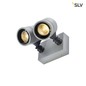 Preview: SLV 233094 NEW MYRA WALL SPOT Wandleuchte silbergrau 2xGU10 max. 2x50W IP55