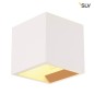 Mobile Preview: SLV 148018 PLASTRA CUBE Wandleuchte eckig weisser Gips G9 max. 42W