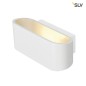 Preview: SLV 151451 OSSA R7s Wandleuchte oval weiss R7s 78mm max. 100W up down